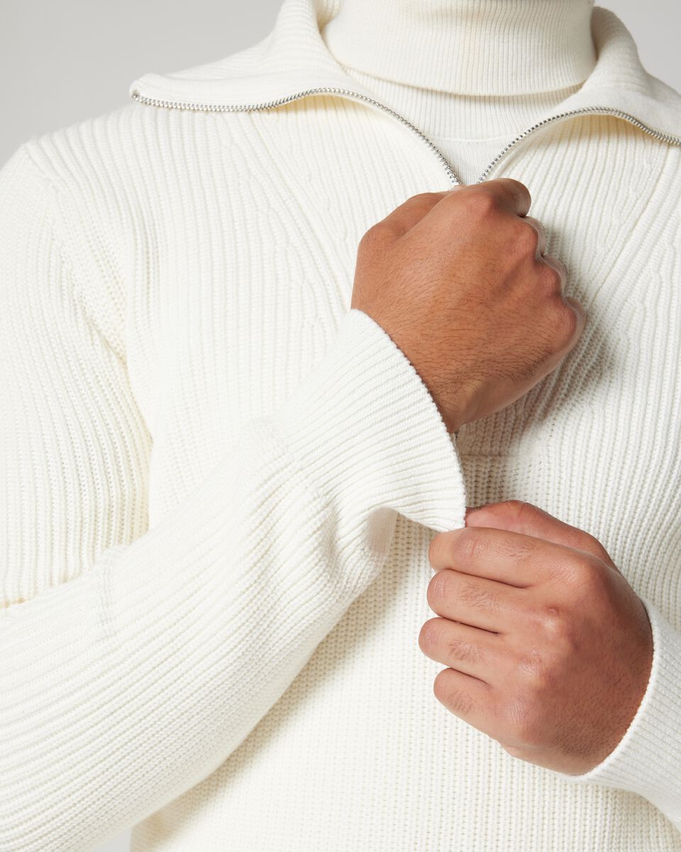 Long Sleeve Chunky Zip Through Knit